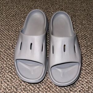 Hoka Gray Slide Sandals